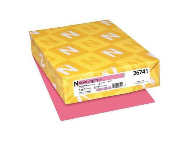 Neenah Paper Exact Brights Paper 8 1/2 x 11 Bright Pink 50 lb 500 Sheets/Ream 26741