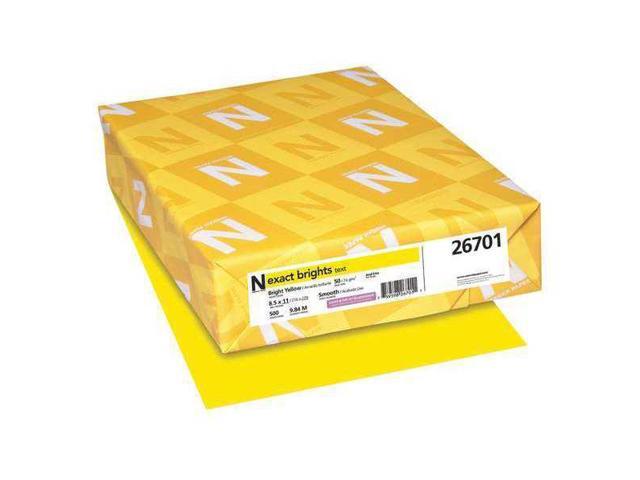 NEENAH PAPER Exact Brights Paper 8 1/2 x 11 Bright Yellow 50lb 500 Sheets 26701