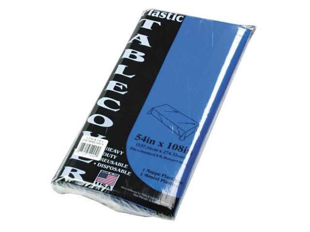 Tablemate Table Set Rectangular Table Cover Heavyweight Plastic 54 x 108 Blue 6
