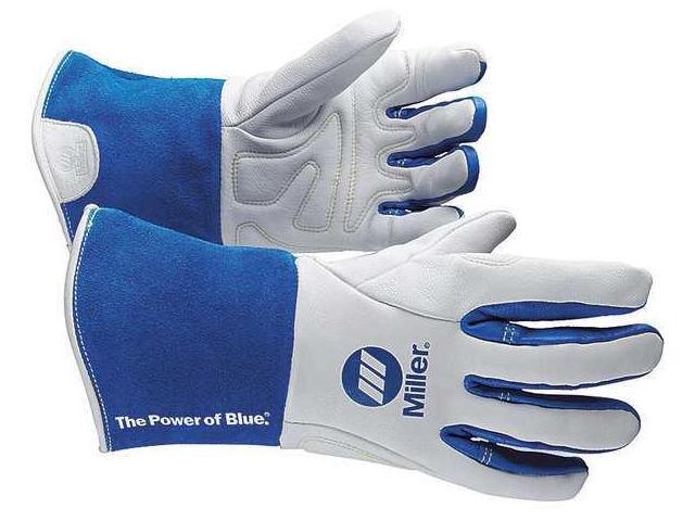 Photos - Other Garden Tools Miller Enterprises Miller Electric Welding Gloves, TIG, 12', S, PR White/Blue 263346 