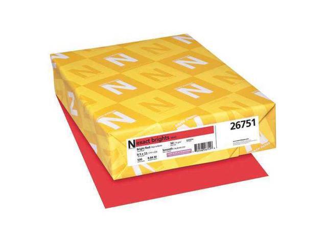 NEENAH PAPER Exact Brights Paper 8 1/2 x 11 Bright Red 50lb 500 Sheets 26751