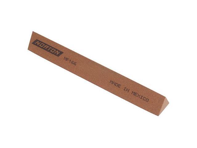 NORTON ABRASIVES 61463686280 Sharpening File, Tri, A/O, Orange/Brn, Med