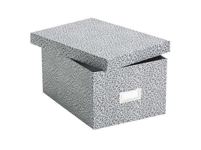 Oxford Reinforced Board Card File Lift-Off Cover Holds 1 200 5 x 8 Cards Black