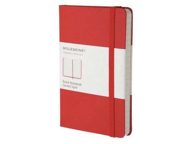 Hard Cover Notebook, Plain, 5 1/2 x 3 1/2, Red Cover, 192 Sheets HBGMM710R