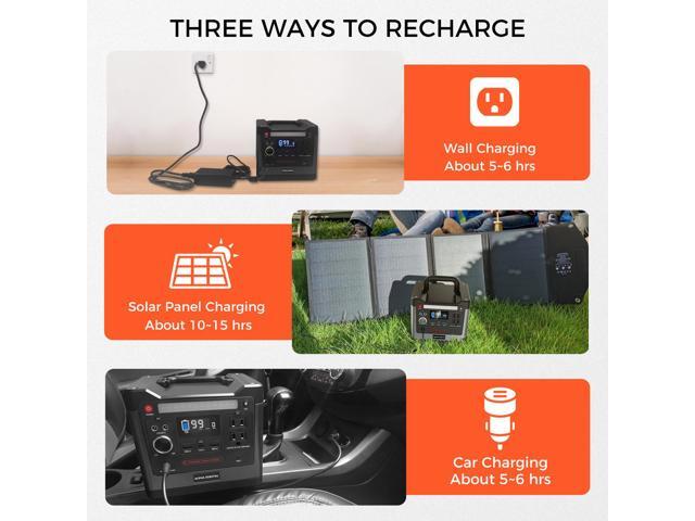 ALPHA DIGITAL 320W Outdoor Portable Power Station, 298Wh/93120mAh, LiFePO4 Lithium Battery Outdoor Emergency Power Backup, 110V/320W AC Outlet, 12V...