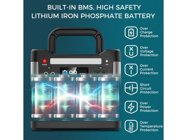 ALPHA DIGITAL 320W Outdoor Portable Power Station, 298Wh/93120mAh, LiFePO4 Lithium Battery Outdoor Emergency Power Backup, 110V/320W AC Outlet, 12V...