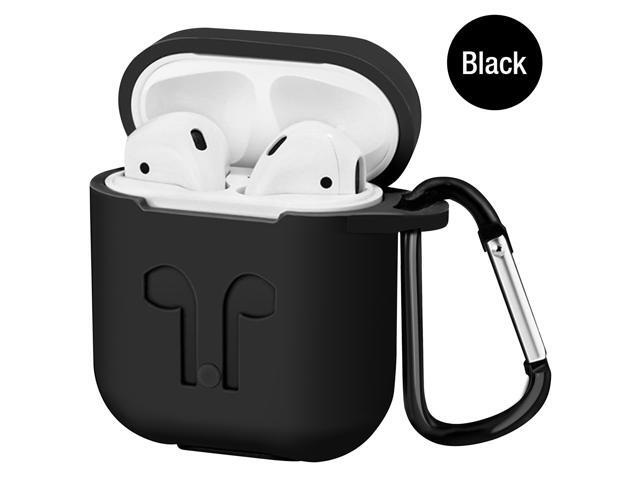 Airpod Protective Case, Airpod Earbuds/Headphones Protective Cover Silicone Skin, Precision Size, 3mm skin, 360 protection, metal Keychain hook,...