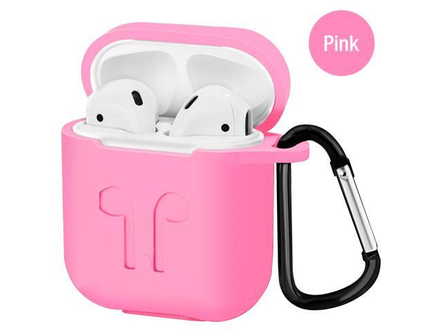 Airpod Protective Case, Airpod Earbuds Protective Cover Silicone Skin, Precision Size, 3mm skin, 360 protection, metal Keychain hook, for Airpods 1...
