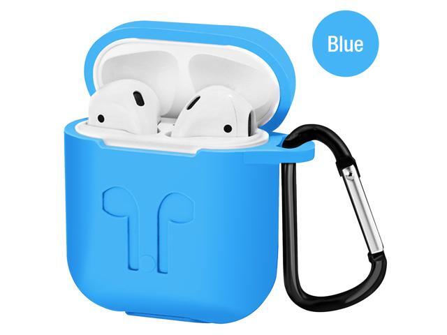 Airpod Protective Case, Airpod Earbuds Protective Cover Silicone Skin, Precision Size, 3mm skin, 360 protection, metal Keychain hook, for Airpods 1...