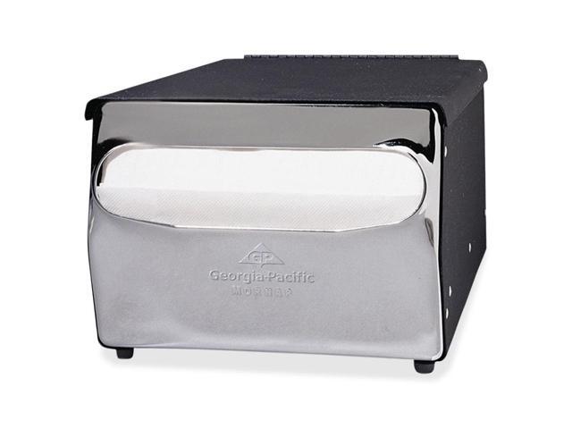 Georgia-Pacific MorNap Cafeteria Model Napkin Dispenser - Steel - Black