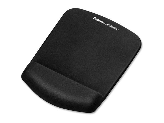 Fellowes PlushTouch Mouse Pad/Wrist Rest with FoamFusion Technology - Black