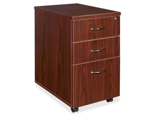 Lorell Mobile Pedestal Box/Box/File 16'x22'x28-1/4' Mahogany 69395