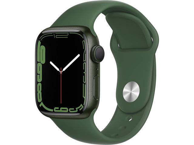 Apple Watch Series 7 41mm Green Aluminum Case with Clover Sport Band GPS - MKN03LL/A