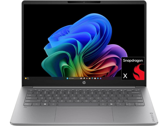 HP 14 OmniBook 3 Next Gen AI Laptop 2K OLED Snapdragon X 16GB 256GB - Silver 14-HZ0688CL