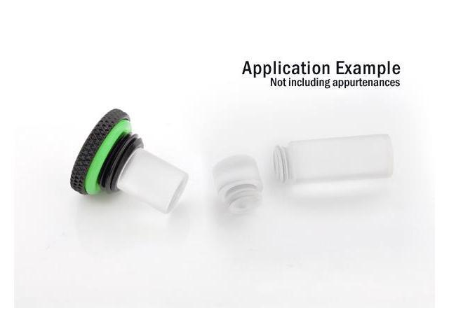 Bitspower G1/4' Low-Profile Stop Fitting V2, Matte Black