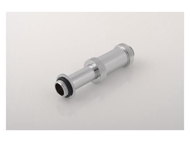Bitspower G1/4' Adjustable Aqua Link Pipe (41-69mm), Silver Shining
