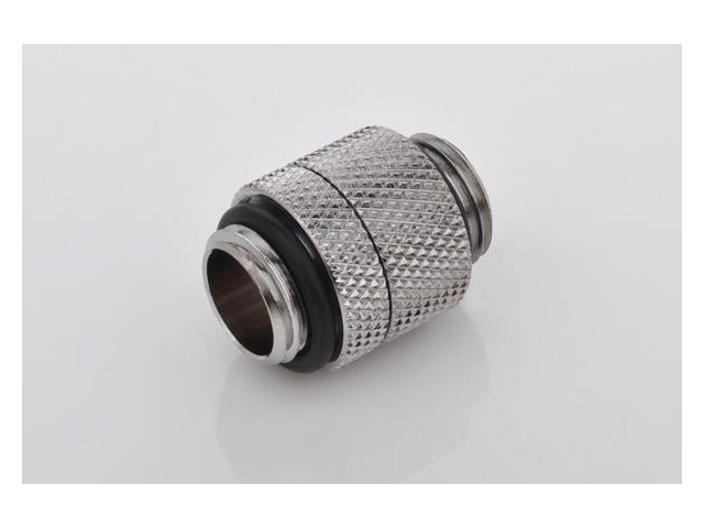 Bitspower G1/4' Male to Male Extender Fitting (14mm), Rotary, Silver Shining