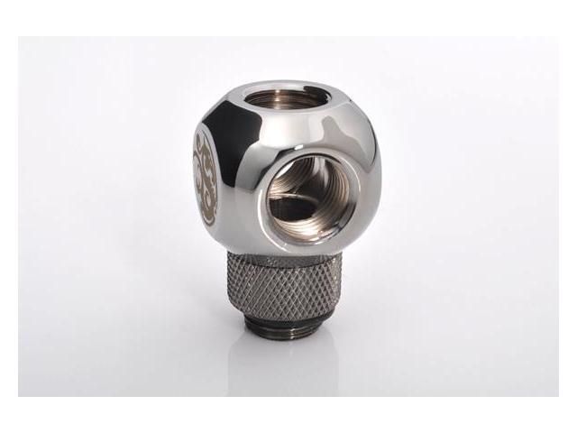 Bitspower G1/4' Q-Rotary Extender Fitting with Triple G1/4' Female Ports, Rotary, Black Sparkle