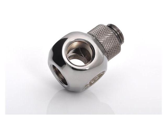 Bitspower G1/4' Q-Rotary Extender Fitting with Triple G1/4' Female Ports, Rotary, Black Sparkle