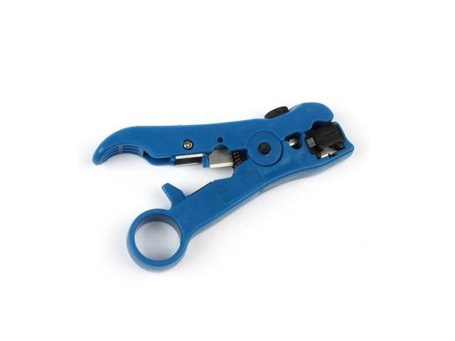 Wire Coax Coaxial Universal Cable Stripper Cutter Stripping Pliers Tool for Network rj45 Cables - Blue