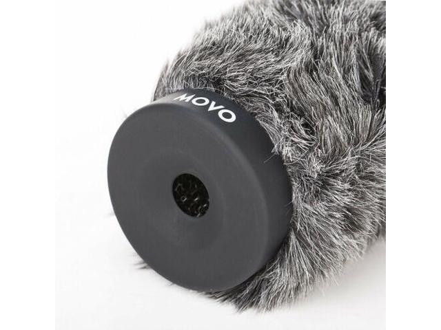 Movo Ws-g200 Furry Rigid Windscreen For Microphones 18-23mm In Diameter And Up To 7.8 [20cm] Long - Dark Gray - image 4