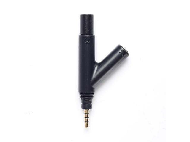 Movo MA1000 V-Shape TRRS Omni-Directional Microphone with Headphone Monitoring Jack for iPhone, iPad, Android Smartphones and Tablets
