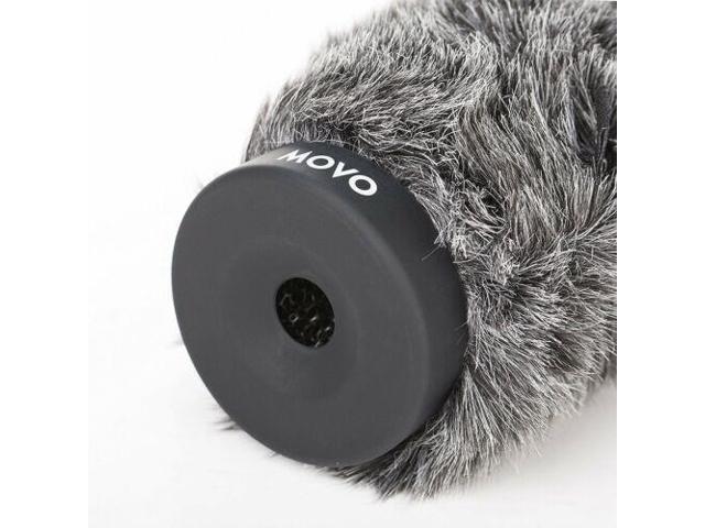 Movo WS-G270 Furry Rigid Windscreen for Microphones 18-23mm in Diameter and up to 10.6' (27cm) Long - Dark Gray