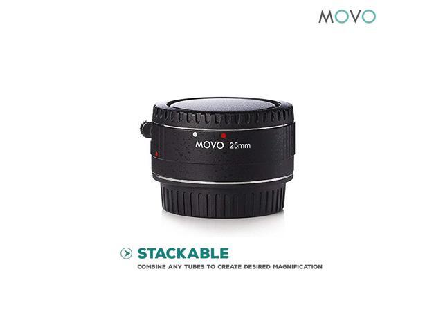 Movo MT-N25 25mm AF Chrome Macro Extension Tube for Nikon Mount DSLR Camera/Nikkor Lens System