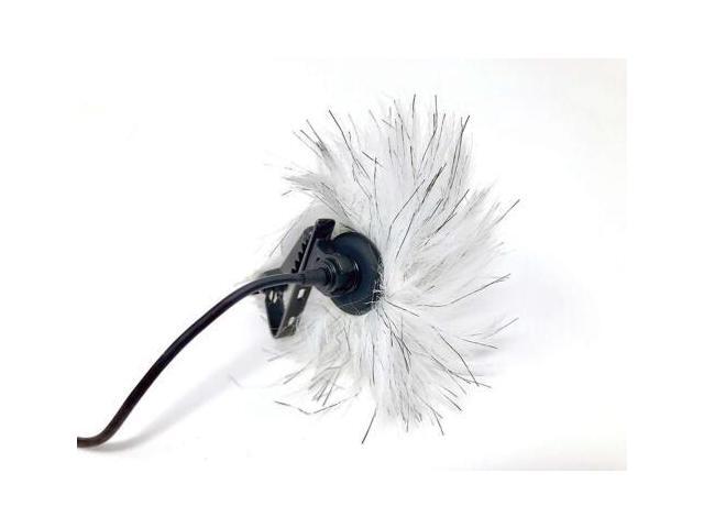 Movo WS-RD8?Dual-Layered Furry Lavalier Microphone Windscreen Fitted for 8mm Lav Mics (2 Pack)