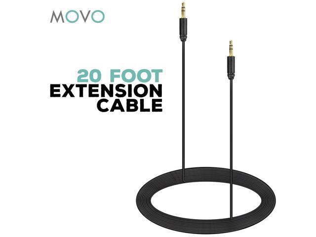 Movo MC6 3.5mm Male Stereo TRS to 3.5mm Male Stereo TRS Output Connector Cable - Connects Audio Mixers/Microphones to Camera/Recorders (Dual Male...