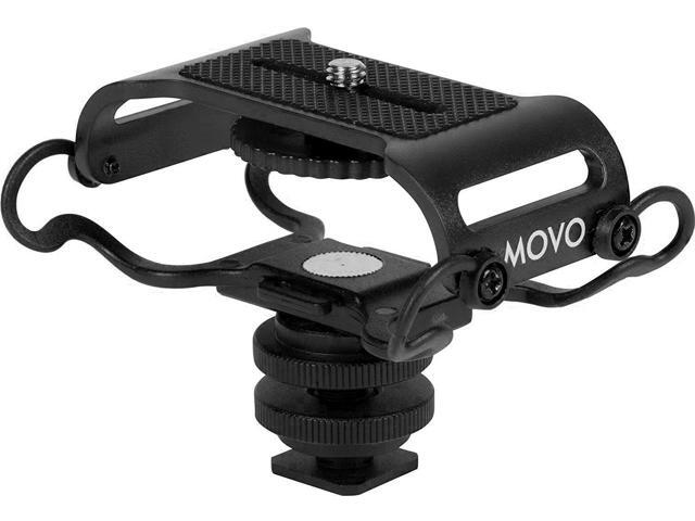 Movo SMM5-B Universal Microphone and Portable Recorder Shock Mount - Fits The Zoom H4n, H5, H6, Tascam DR-40, DR-05, DR-07 with 1/4' Mounting Screw...