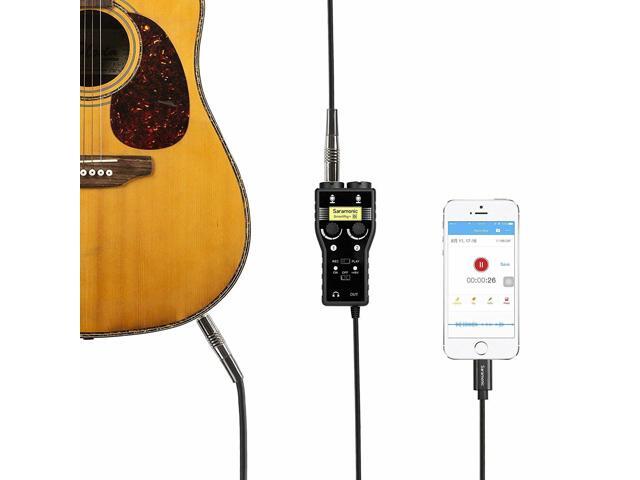Saramonic SmartRig+ Di 2-Channel XLR & 3.5mm Microphone Mixer + 6.3mm Guitar Audio Interface with Phantom Power & MFi Certified Lightning Connector...