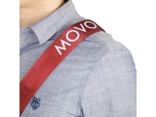 Movo NS-203 Ultrasoft Nylon-Webbed Shoulder/Sling Camera Strap with Anti-Fatigue Gel Neck Pad for Cameras & Binoculars (Coral)