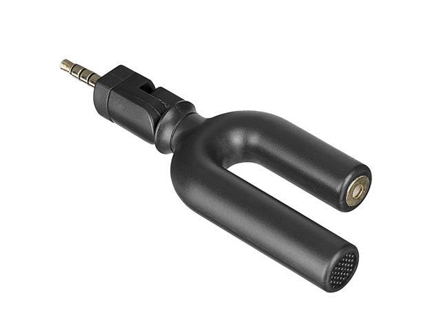Movo MA2010 Omnidirectional 3.5mm TRRS Microphone with Adjustable Angle and Headphone Monitoring Input - for iPhone, iPad, Android, and other...