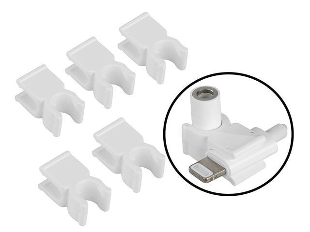 Movo (5 PACK) of Lighting Cable Dongle Adapter Clips - Secures the 3.5mm Dongle to your iPhone to for Microphones & Other Devices