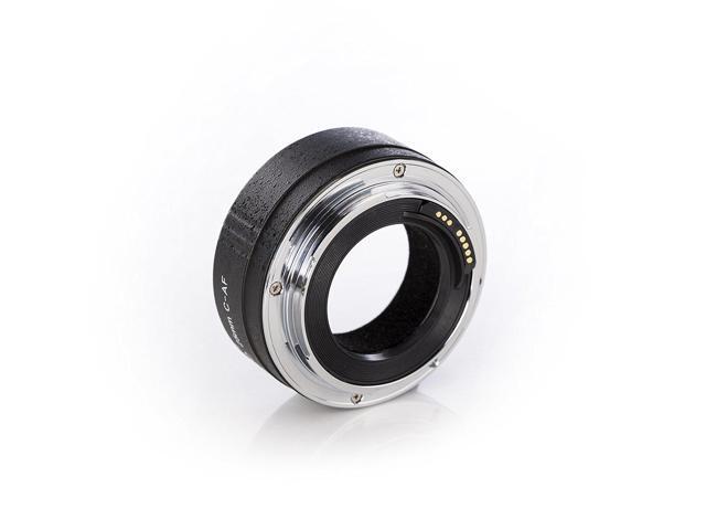 Movo MT-C25 25mm AF Chrome Macro Extension Tube for Canon EOS DSLR Camera & EF / EF-S Lenses