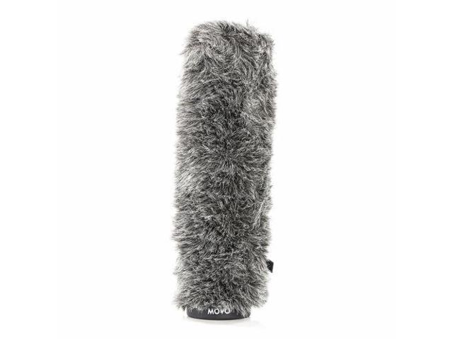 Movo WS-G270 Furry Rigid Windscreen for Microphones 18-23mm in Diameter and up to 10.6' (27cm) Long - Dark Gray