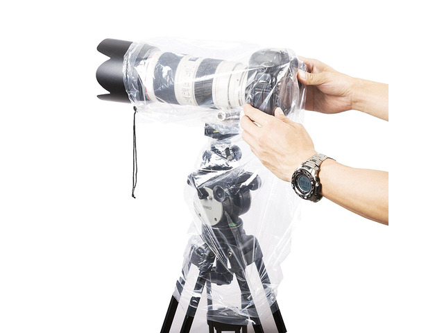 Movo (5 Pack) RC1 Clear Rain Cover for DSLR Camera & Lens up to 18' Long