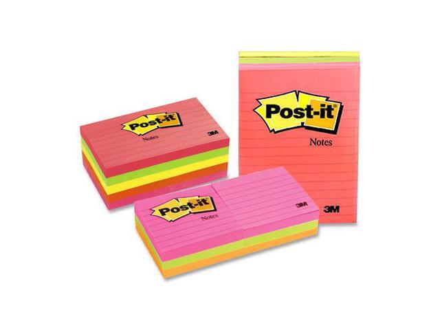 3M 6306AN Neon Color Notes 3 x 3 Two Neon Colors Six 100-Sheet Pads Pack