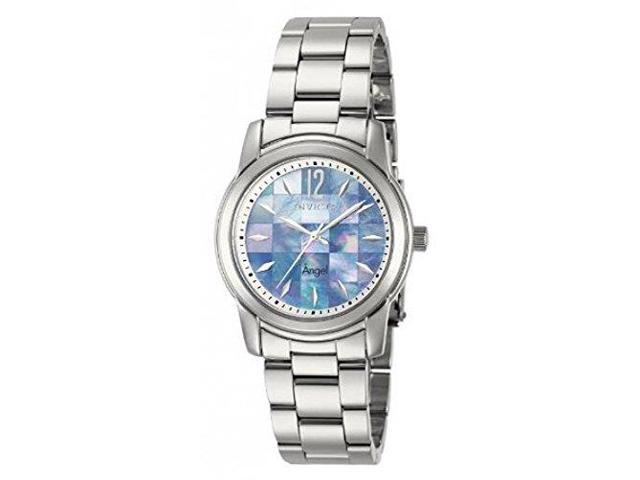 Invicta Womens Angel Mosaic Mother-of-Pearl Dial Stainless Steel Bracelet Wat...