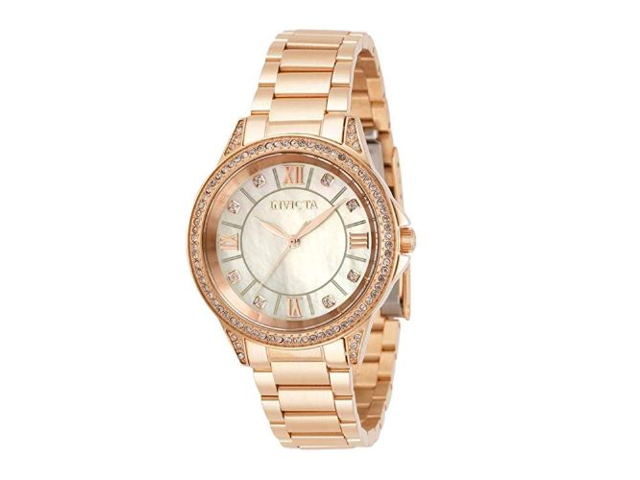 Invicta Angel Quartz Crystal White Dial Ladies Watch 30930