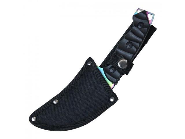 Tactical Knife Wartech 8.5' Overall Full Tang Rainbow Hawkbill Gut Hook Blade