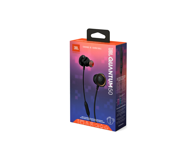 JBL Quantum 50 Wired In-ear Gaming Headset, Black