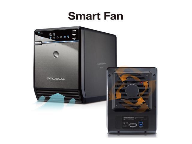 Mediasonic 4 Bay 3.5 SATA Hard Drive Enclosure USB 3.0 & eSATA Support 30TB HDD (HF2-SU3S3)