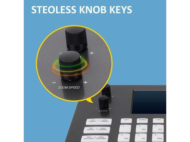 PTZ Controller Camera Controller POE Network 4D Joystick Decoding Keyboard Indoor with 5 Inch LCD Screen, 480p