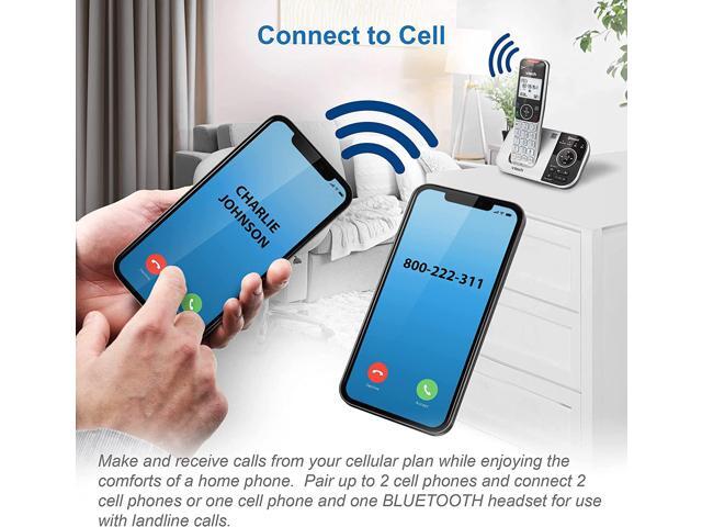 VTECH VS112-2 DECT 6.0 Bluetooth 2 Handset Cordless Phone for Home with Answering Machine, Call Blocking, Caller ID, Intercom and Connect to Cell...