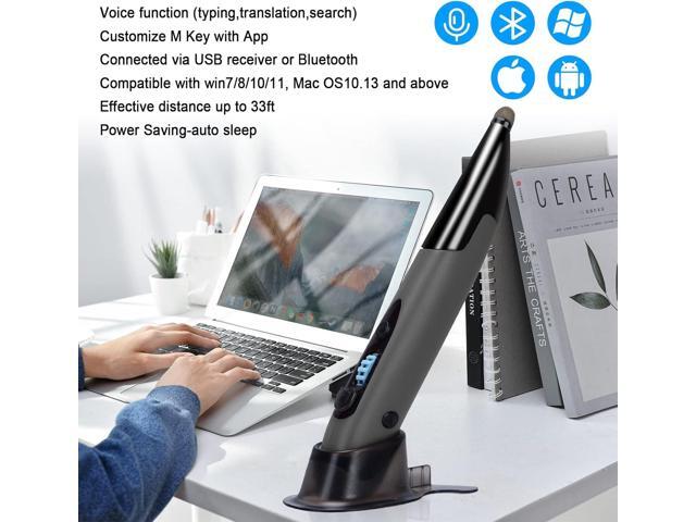 lychee Wireless Optical Pocket Pen Mouse, 2.4GHZ USB Wireless Optical Handwriting Mini Air Pen Mouse Mice for PC Laptop Notebook Computer Mac...