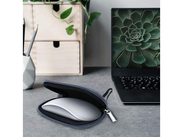 kwmobile Neoprene Case Compatible with Apple Magic Mouse 1/2 - Case for Mouse Soft Pouch Carry Bag - Grey
