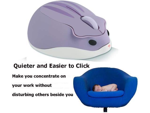 2.4GHz Wireless Cute Hamster Shape Less Noice Portable Mobile Optical 1200DPI USB Mice Cordless Mouse for PC Laptop Computer Notebook MacBook Kids...