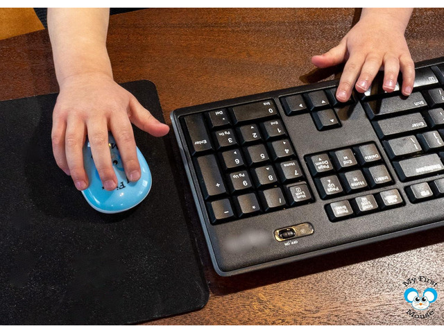 My First Wireless Mouse - Single Click, One Button, Designed for Small Hands and Early Learners. Perfect for Educational Computer Games